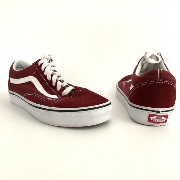 Vans Old Skool Suede Lace-up Sneakers Maroon 7.5 - Picture 3 of 12